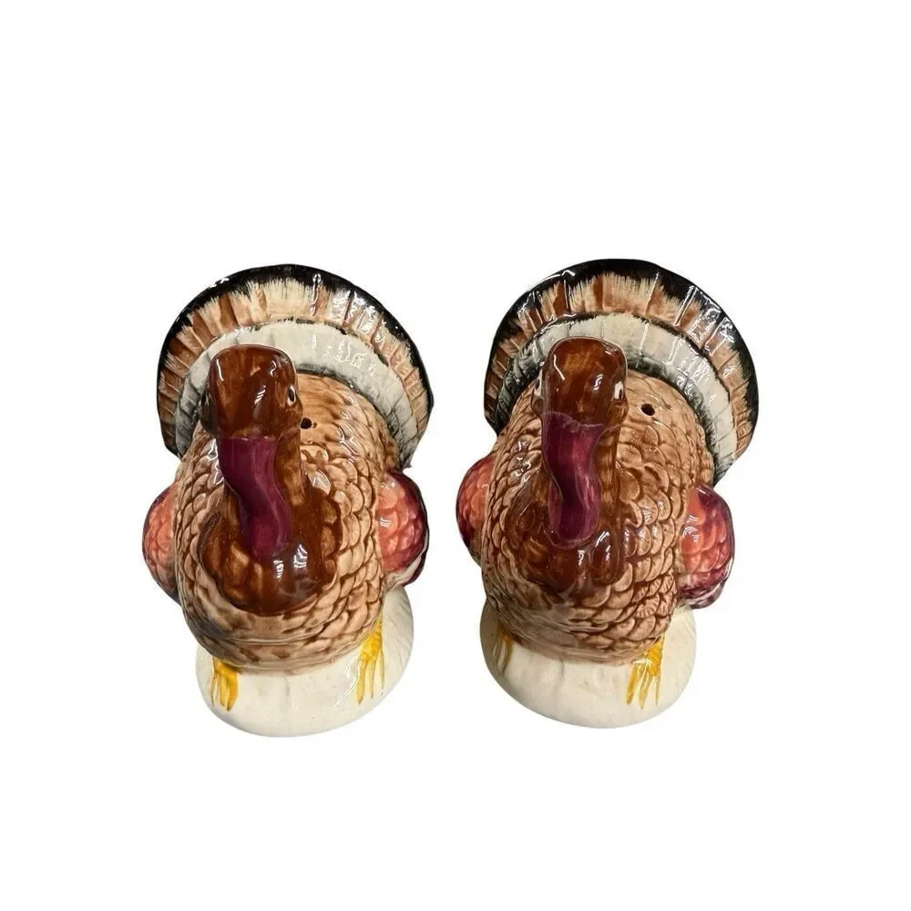 Fine Ceramic Turkey Salt and Pepper Shaker Set of 2